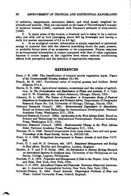 TheImprovement ofTropical and Subtropical Rangelands