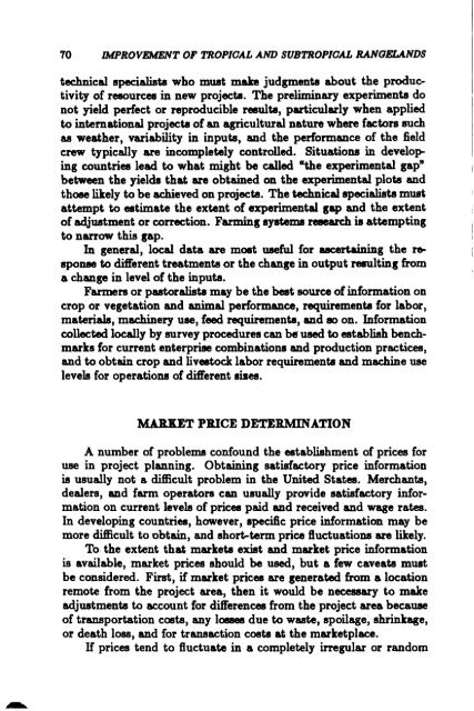 TheImprovement ofTropical and Subtropical Rangelands