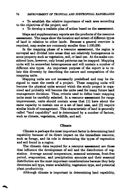 TheImprovement ofTropical and Subtropical Rangelands