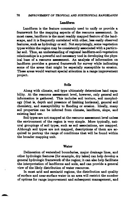 TheImprovement ofTropical and Subtropical Rangelands