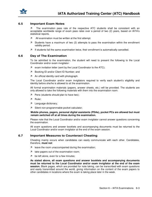 ATC Handbook - IATA