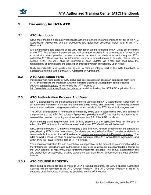 ATC Handbook - IATA