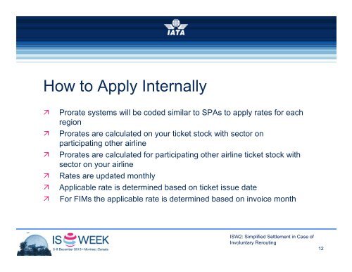 SIS & RA Break-out Sessions - IATA