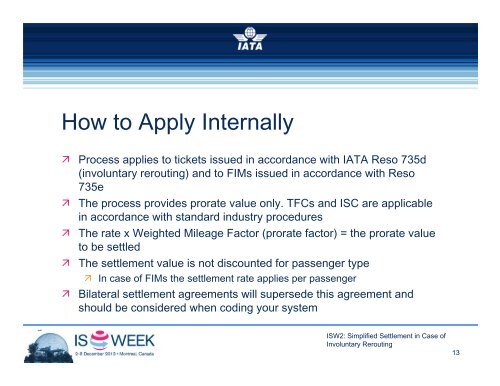 SIS & RA Break-out Sessions - IATA