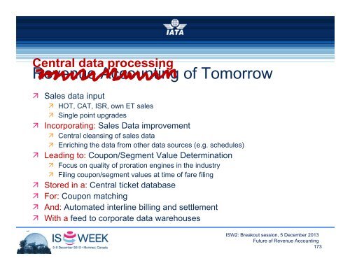 SIS & RA Break-out Sessions - IATA