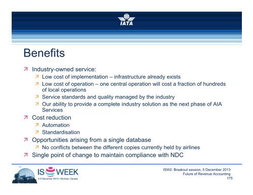 SIS & RA Break-out Sessions - IATA