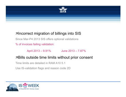 SIS & RA Break-out Sessions - IATA