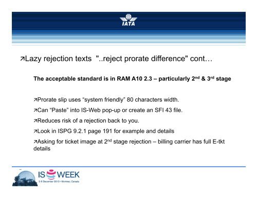 SIS & RA Break-out Sessions - IATA
