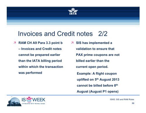 SIS & RA Break-out Sessions - IATA