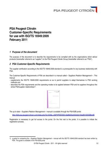 General Motors Customer Specific Requirements Iso Ts 16949