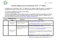 FAQs des RÃ¨gles pour la reconnaissance IATF - 3Ã¨me Ã©dition