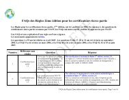 FAQs des RÃ¨gles 2Ã¨me Ã©dition pour les certificateurs tierce partie