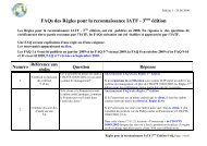 FAQs des RÃ¨gles pour la reconnaissance IATF - 3Ã¨me Ã©dition