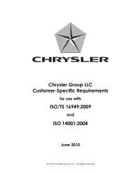 Chrysler Group LLC Customer-Specific Requirements ISO/TS ... - IATF