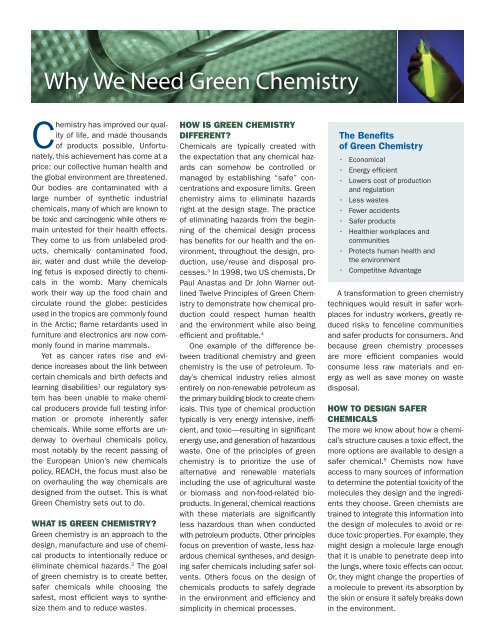 Why We Need Green Chemistry - Newreka