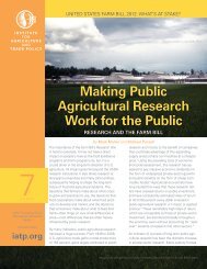 Making Public Agricultural Research Work for the Public