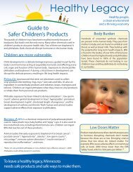 Guide to Safer Children's Products - Canadian Partnership for ...