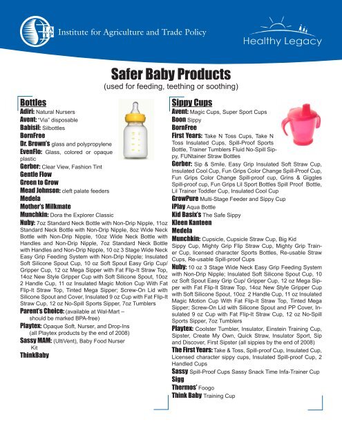 Guide to Safer Children's Products - Canadian Partnership for ...