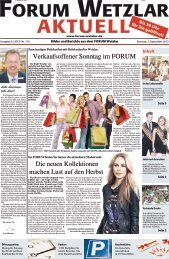 Verkaufsoffener Sonntag im FORUM - Forum, Wetzlar