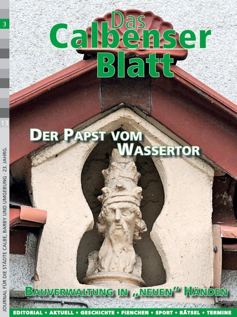 DER PAPST VOM WASSERTOR - Grafisches Centrum Cuno