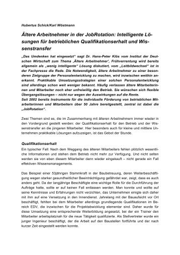 Ã¤ltere arbeitnehmer in der jobrotation.pdf - am Institut Arbeit und ...