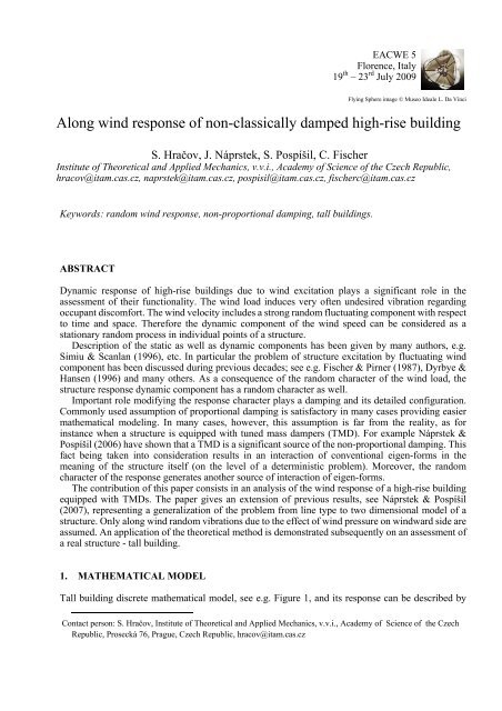 Along wind response of non-classically damped high-rise building