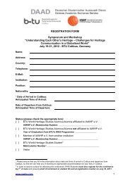 REGISTRATION FORM Symposium and Workshop ... - IAWHP eV