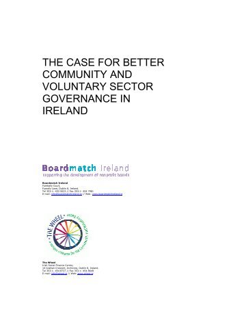 the case for better community and voluntary sector ... - The Wheel