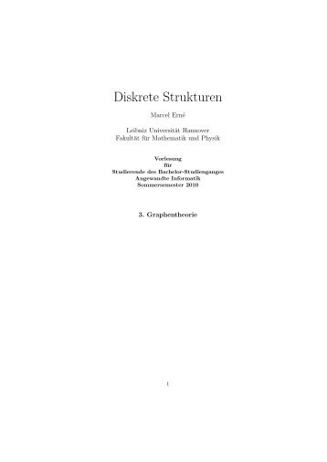 Diskrete Strukturen - Institut für Algebra, Zahlentheorie und Diskrete ...