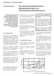 Die Adsorptionskältemaschine - Betriebserfahrungen und ...