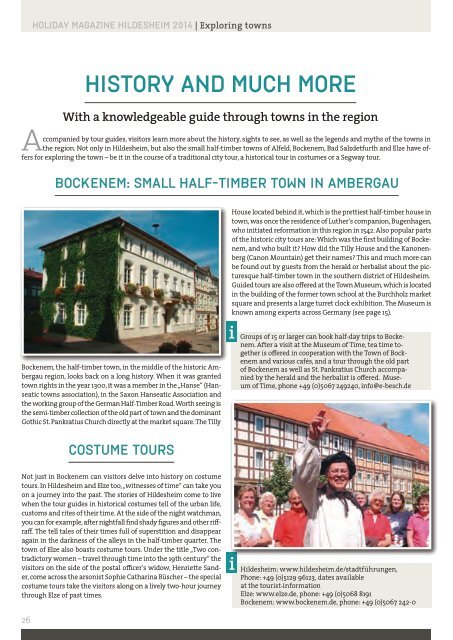 HOLIDAY MAGAZINE HILDESHEIM REGION - Hi-Reg