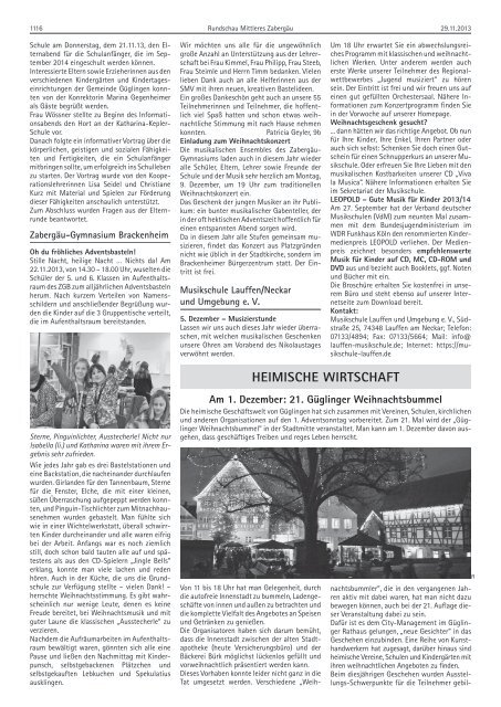Ausgabe 29.11.2013 - GÃ¼glingen