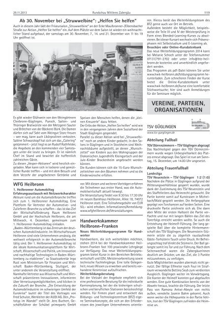 Ausgabe 29.11.2013 - GÃ¼glingen