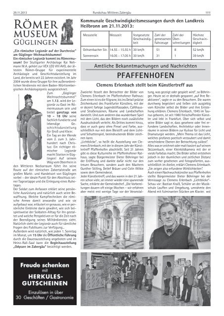 Ausgabe 29.11.2013 - GÃ¼glingen