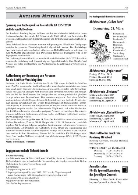 Marktanzeiger vom 08.03.2013 - Buttenheim