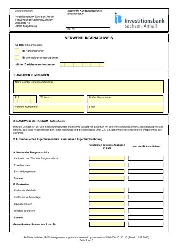 nachweis - Investitionsbank Sachsen-Anhalt