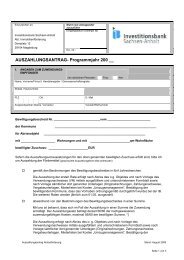 Auszahlungsantrag - Investitionsbank Sachsen-Anhalt