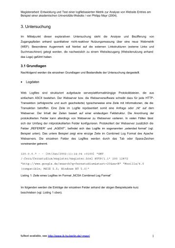 Master thesis by Philipp Mayr / engl. title: Development and test of a ...