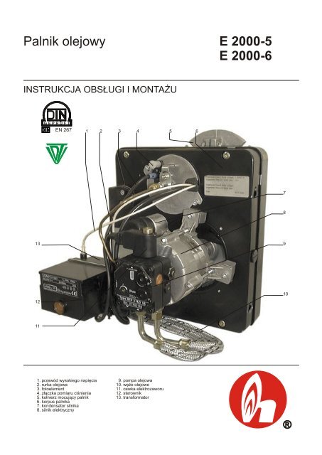 Palnik olejowy E 2000-5 E 2000-6 - Herrmann