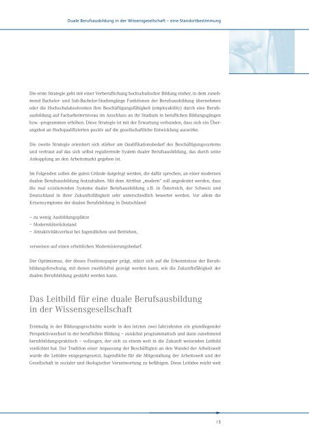 Duale Berufsausbildung in der Wissensgesellschaft - Bertelsmann ...