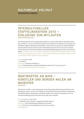 IKW 2013 Thema Kulturelle Vielfalt - Frankfurt am Main