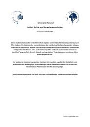 PDF - Institut fÃ¼r Erd- und Umweltwissenschaften - UniversitÃ¤t Potsdam