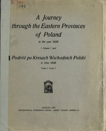Podroz po Kresach Wschodnich Polski w roku 1926. T. 1, cz. 1