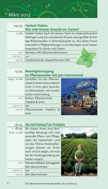 Das Münsterland – Die Gärten und Parks 2013 - Kreis Steinfurt