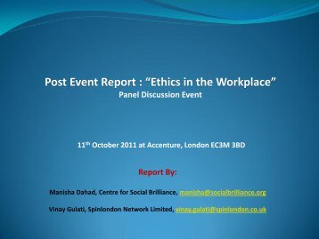 Ethics in the Workplace - Institute of Business Ethics