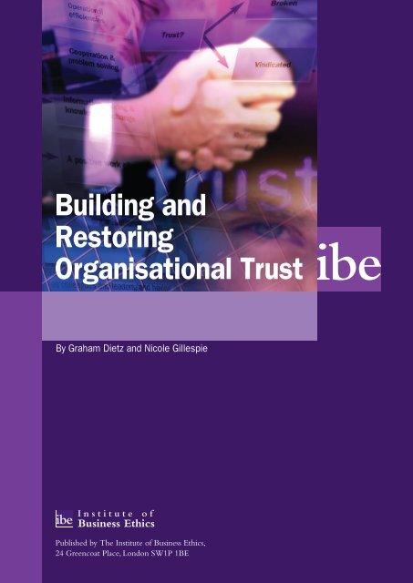 Picture of Building and Restoring Organisational Trust - Institute of Business ...