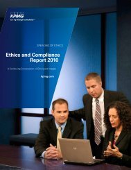 Ethics and Compliance Report 2010 - KPMG