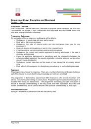 Employment Law: Discipline and Dismissal - IBEC Training and ...