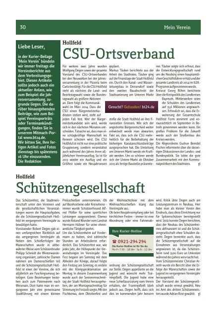 CSU-Ortsverband - Mein Verein - Nordbayerischer Kurier