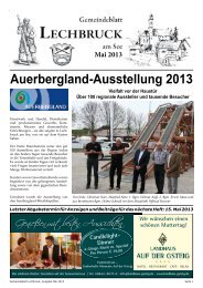 Auerbergland-Ausstellung 2013